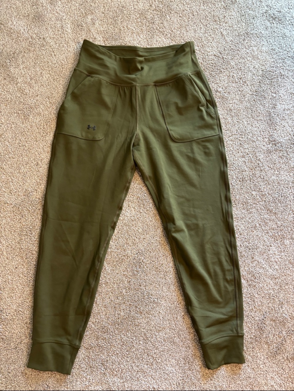 Under Armour Olive Active High-Waist Joggers